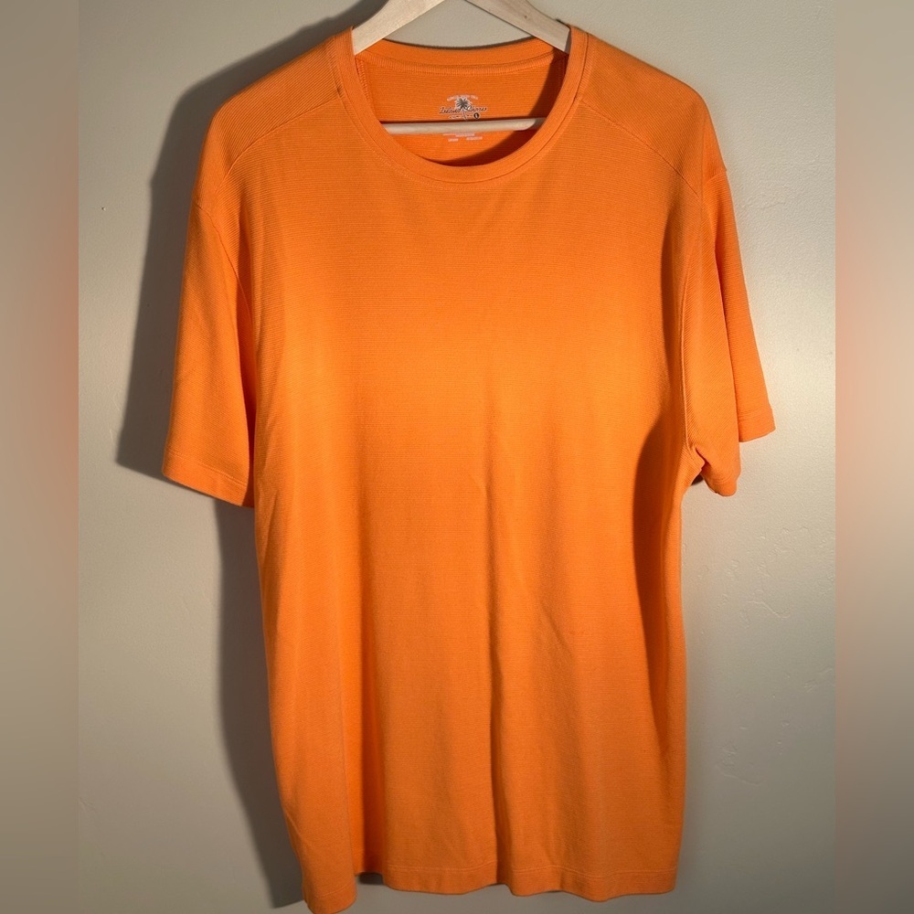 Tommy Bahama Island Shores Men’s Large Orange Crew Neck T-Shirt Casual Tee